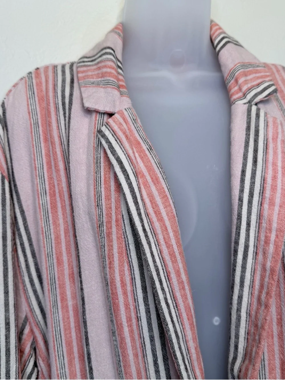 FP | Simply Stripe Hip Pockets Soft Relaxed Oversized Slouchy Blazer Jacket - Picture 6 of 15